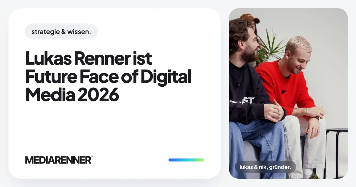 Lukas Renner ist Future Face of Digital Media 2026